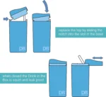 Kids School Water bottle & Snack Box Set Lunchbox Water Juice Bottle Animals - Image 4