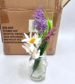 6 x Wholesale Artificial Lavender & Daisy Flowers mini Glass Vase Party Wedding - Image 6