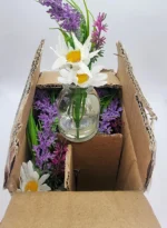 6 x Wholesale Artificial Lavender & Daisy Flowers mini Glass Vase Party Wedding - Image 5