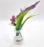 6 x Wholesale Artificial Lavender & Daisy Flowers mini Glass Vase Party Wedding - Image 4