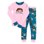 Kids Girls Pyjamas Children PJs 2 Piece Soft Sleepwear Loungewear Set D61