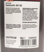Hydraulic Oil 32 Fluid 1L ISO 32 Triple QX High Grade 1 Litre VG32 Mineral Oil - Image 2