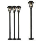4 x Lantern Lamp Post Lights outdoor IP44 Mains powered Aluminium Dark Brown