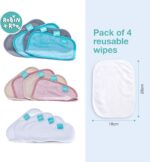 24 x Robin+Roo Reusable Baby Wipes Washable Microfibre Cloths Cleaning Hand Cloths - Image 4