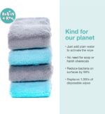 24 x Robin+Roo Reusable Baby Wipes Washable Microfibre Cloths Cleaning Hand Cloths - Image 6
