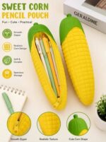 12 x Novelty Corn Pencil Case Pens Pouch Bag School Stationery Party Bags Fillers - Image 3