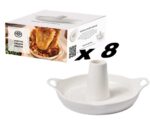 8 x BIA International Ceramic Vertical Chicken Roaster Porcelain Poultry & Vegetable Baking Dish