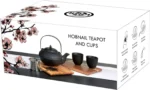 4 x BIA Stoneware Hobnail Teapot & 2 Cups Ceramic Japanese Style Kettle Black - Image 2