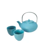 4 x BIA Stoneware Hobnail Teapot & 2 Cups Ceramic Japanese Style Kettle Turquise - Image 4