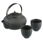 4 x BIA Stoneware Hobnail Teapot & 2 Cups Ceramic Japanese Style Kettle Black - Image 10