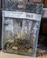 6 x Pack of 10 Select Hardware Brass Plated Gripper Catches & Screws Surface Fixing Cabinet Door Fasteners