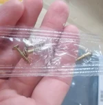 6 x Pack of 10 Select Hardware Brass Plated Gripper Catches & Screws Surface Fixing Cabinet Door Fasteners - Image 2